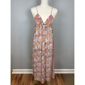 Vtg 1970s Floral Sleep Gown Juniors Size 7 by Mr Jac Jr Nylon